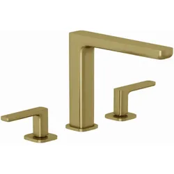 Kludi RENON 3-Loch Waschtischarmatur 42393N075 mit Push Open Brushed Gold PVD