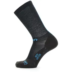 UYN Cycling Aero Winter-Fahrradsocken Herren black/turquoise 35-38