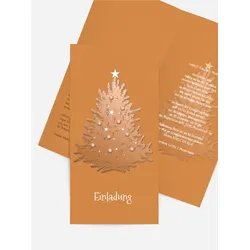 Weihnachtseinladung geschäftlich selbst gestalten mit Spruch und Fotos im Onlinedesigner bei Meine-Kartenmanufaktur.de