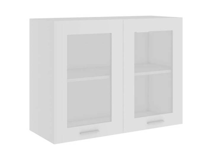 “Winter Sale TOP Placard suisine Blanc - Vitrine suspendue  Lyon  Blanc 80x31x60cm - bois d'ingénierie PRO26398