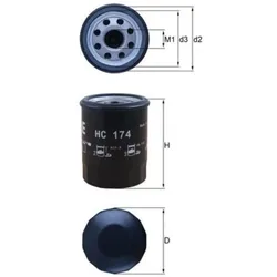 Hydraulikfilter Automatikgetriebe MAHLE HC 174 für Tesla Model S