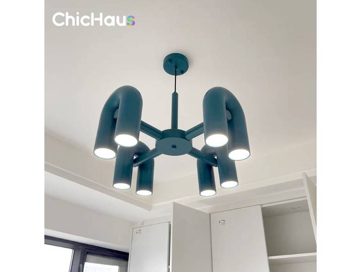 Nordique moderne minimaliste en forme de U lustres en fer échantillon chambre Restaurant Art suspension lampe LED design éclairage décor
