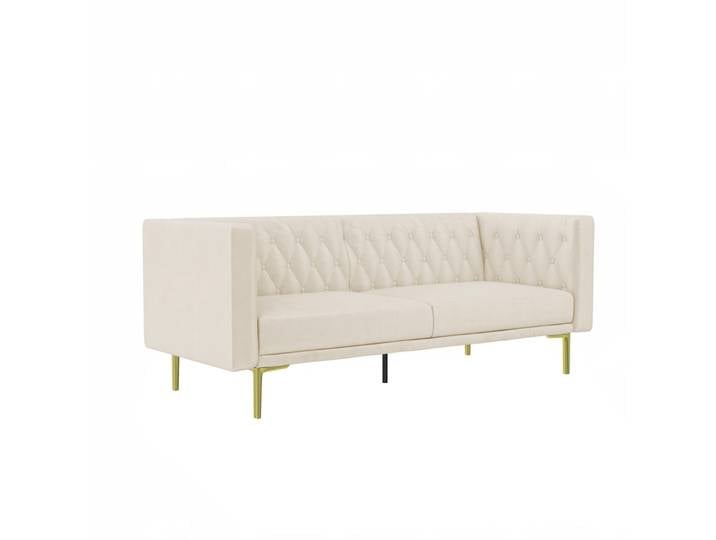Sofa 3-Sitzer MARSEILLE Samt Elfenbein