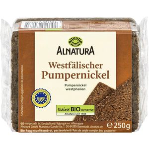 Alnatura Brot Westfälischer Pumpernickel, BIO, vegan & laktosefrei, geschnitten, 250 g