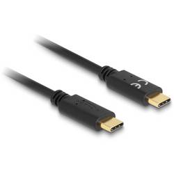 Delock USB-Ladekabel USB-C® Stecker, USB-C® Stecker 0.15 m Schwarz mit USB 85356