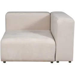 Sofa-Modul Suldal Eckelement rechts Cord Beige [en.casa]