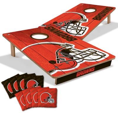 Skip's Garage Cleveland Browns NFL Tailgate Cornhole Board Set