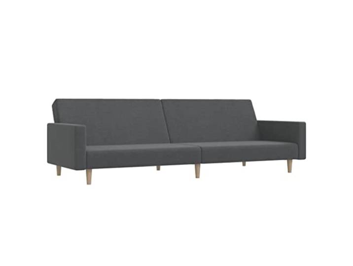 GHVBNMF 2-Sitzer Schlafsofa Hellgrau Stoff Bettsofa Klappbar Flexibles 2-in-1 Bettsofa für Wohnzimmer und Gästezimmer mit verstellbaren Lehnen und bequemer Polsterung.