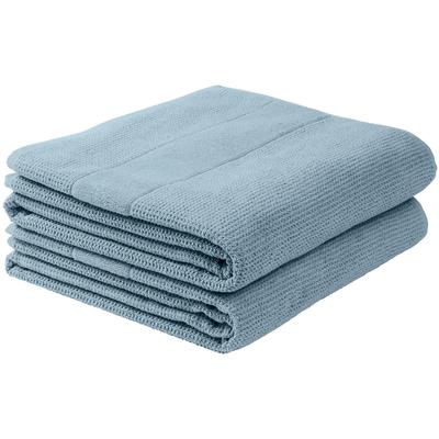 Duschtücher SCHIESSER "Turin aus 100% Baumwolle in dezenter Reiskornoptik", blau (hellblau), B:70cm L:140cm, Frottier, Frottier, Handtücher, OEKO-TEX MADE IN GREEN
