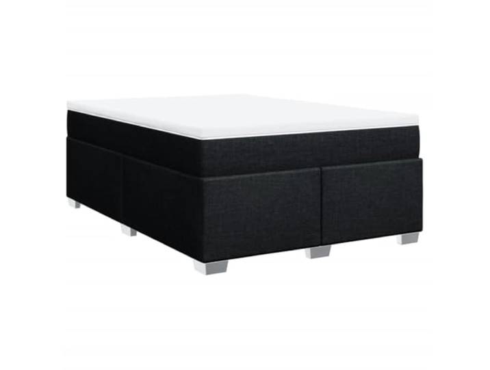 vidaXL Boxspringbett mit Matratze Schwarz 140x200 cm Stoff