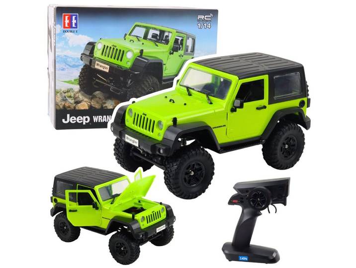 Wisam RC-Auto RC Jeep Wrangler Rock Crawler Grün 1:14