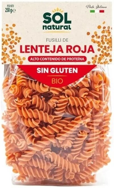 Sol Natural Fusilli De Lentilha Vermelha Bio 300g