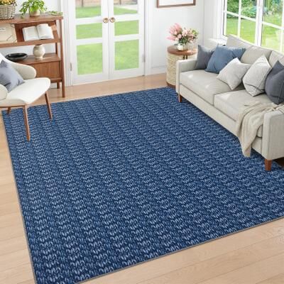Garvee Modern Braided Textured Print Area Rug