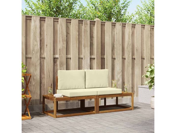 vidaXL Outdoor-Sofagarnitur 2 stk. Natur