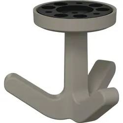 Dreifachhaken Ser.477 matt,elastisch 95 felsgrau H.69mm D.51mm HEWI