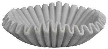 Artissance White Marble Curly Bowl, 12 Inch Long