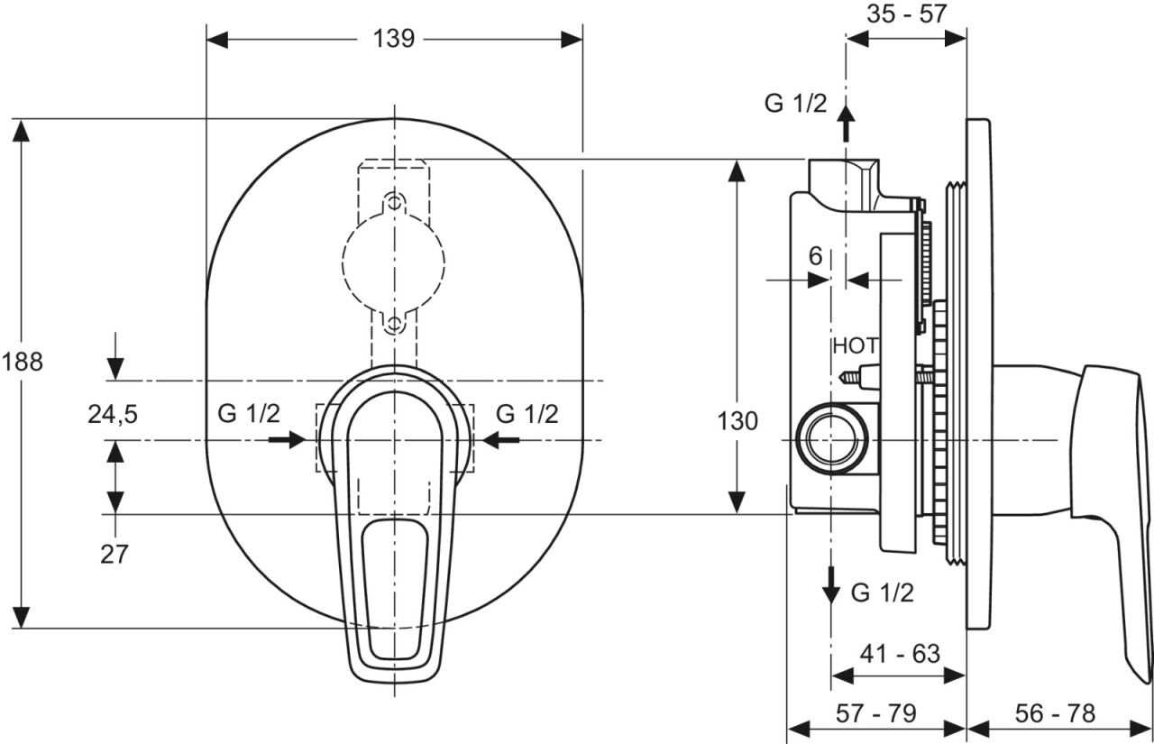 Ideal Standard Ceramix Blue UP BS2/Alt A5663AA