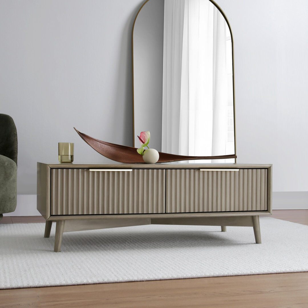 Fjørde & Co Coffee Table with Storage Grey 40cm H X 110cm W X 50cm D