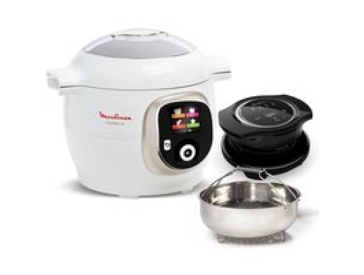 Multicuiseur Moulinex Cookeo+ 6L 180 recettes 6 modes de cuisson + Accessoire Extra Crisp - Blanc CE85XA