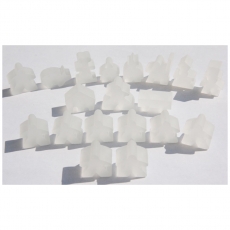 Hans im Glück Carcassonne - Meeple - 19er-Set (komplettes Spielfiguren-Set) - FROZEN Farblos 293393