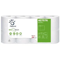 BIOTECH 2-lagig Toilettenpapier für Camping Toiletten 8 Rollen/Paket x 250 Blatt, 2-lagig, zersetzend, weiß