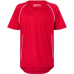 James & Nicholson Kinder Team Shirt T-Shirt JN386K red/white M (122/128)