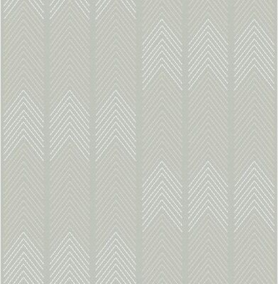 A-Street Prints Nyle Light Grey Chevron Stripes Wallpaper