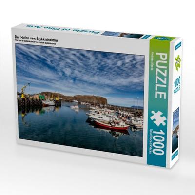 CALVENDO Puzzle Der Hafen von Stykkisholmur | 1000 Teile Lege-Größe 64x48cm Foto-Puzzle für glückliche Stunden