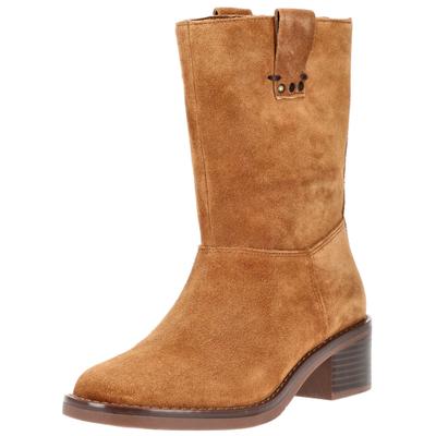 Stiefelette CLARKS "Clarks Stiefelette Veloursleder", Damen, Gr. 37, Textil, tan, Veloursleder, Schuhe Stiefelette