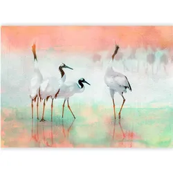 Artgeist, Tapete, Fototapete - Cranes in Pastels (250 x 175 cm)