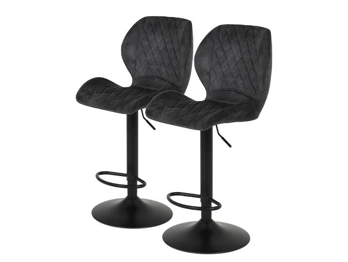 Barstuhl Ripley 2er-Set 50 x 96 x 51cm Anthrazit