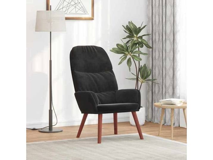 Fauteuil relaxant velours noir 4102616