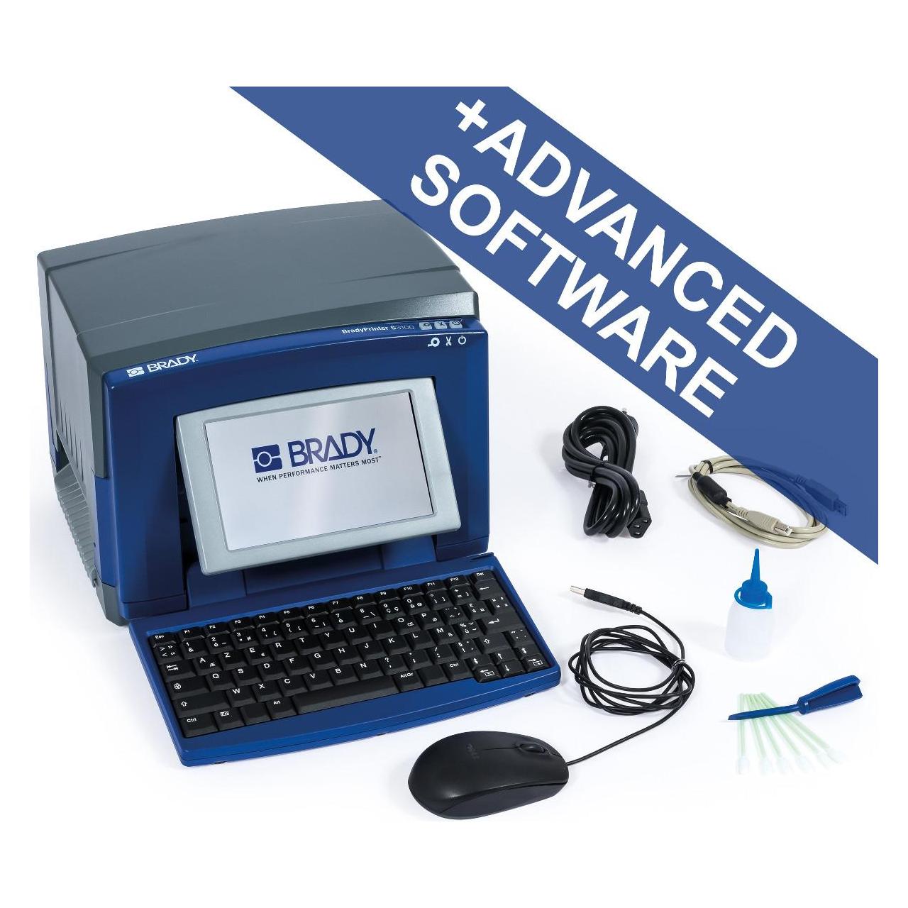 Brady S3100-AZ-W-SFIDS, Schilder- u. Etikettendrucker, Thermotransferdruck, AZERTY-Tastatur, max. (S3100-AZ-W-BWS)