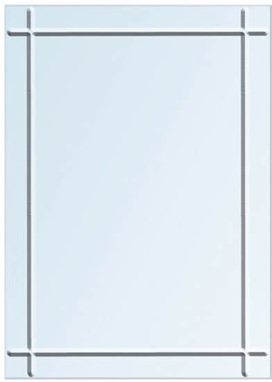Showerdrape Marylebone Rectangular Wall Mounted Diamond Cut 60 x 45cm Bathroom Mirror
