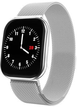 CaseAndConnect X16 Bluetooth Smartwatch With Heart Rate Monitor IP67 Waterproof Fitness Tracker silver