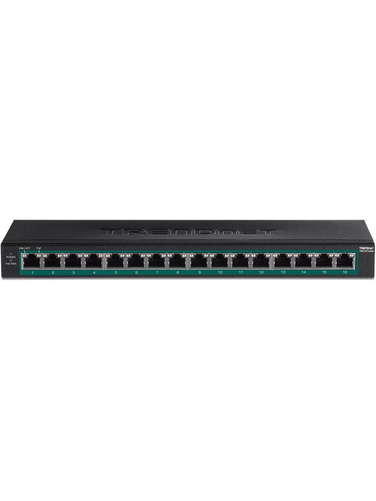 TRENDnet TPE-TG160H 16-Port Gigabit PoE+ (123W) Switch