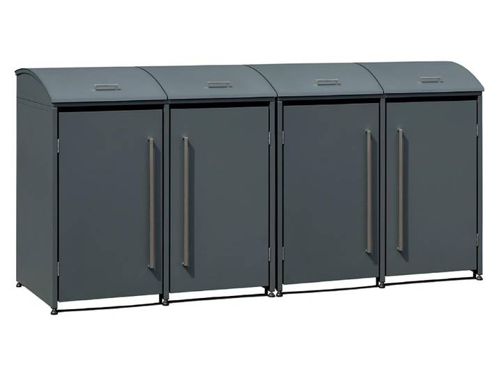Westmann Metall Mülltonnenbox Moderna 4 4x240 L Anthrazit 83x278x135 cm