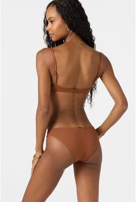 O'Neill s Saltwater Solids Rib Rockley Medium Bikini Bottoms in Rustic Brown, Size XL, Elastane/Polyamide