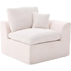 SESSEL Cord-Sofa mit Federkern-Polsterung und Kissen, Montagefrei