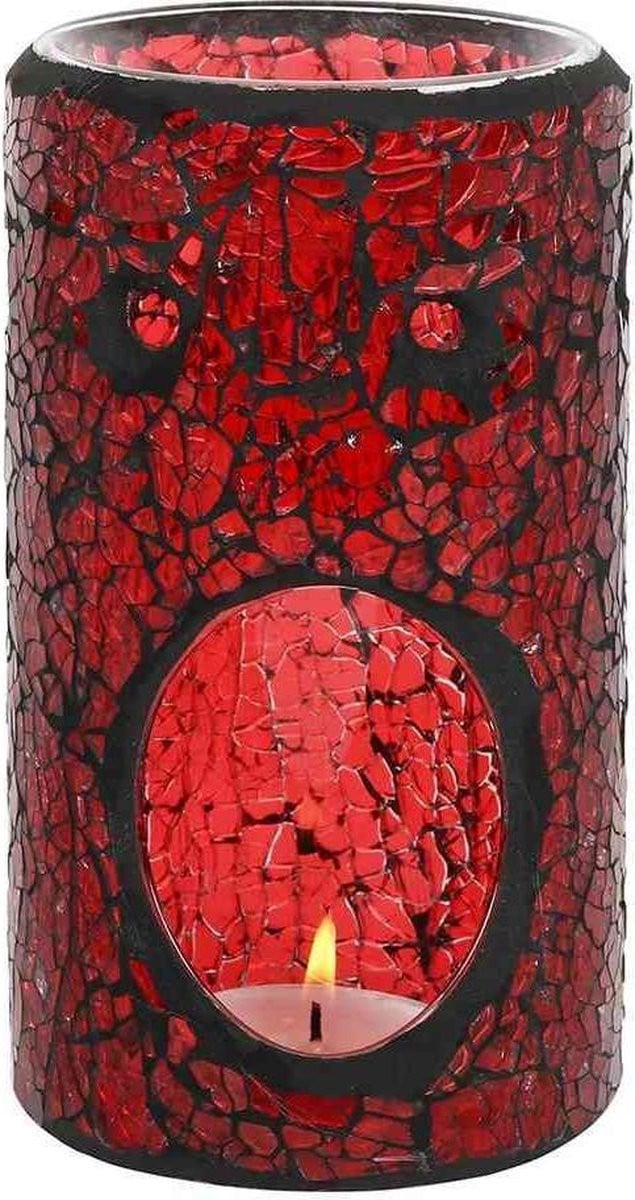 Something Different OB_66530 Crackle Mozaïek Oliebrander en Waxbrander - Rood