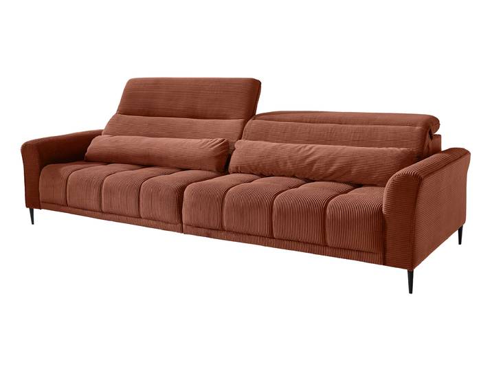 Big Sofa Cord rost mit Nosagunterfederung 280 cm - LOGAN