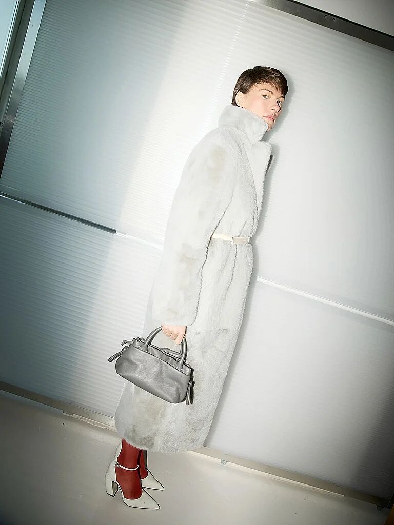 JULIA SKERGETH Ledertasche - Henkeltasche TAKEAWAY SLOUCH Small grau W