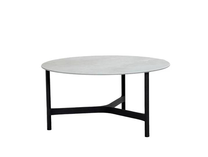 Cane-line Twist Couchtisch groß Ø90 cm Fossil Grey-Lava Grey