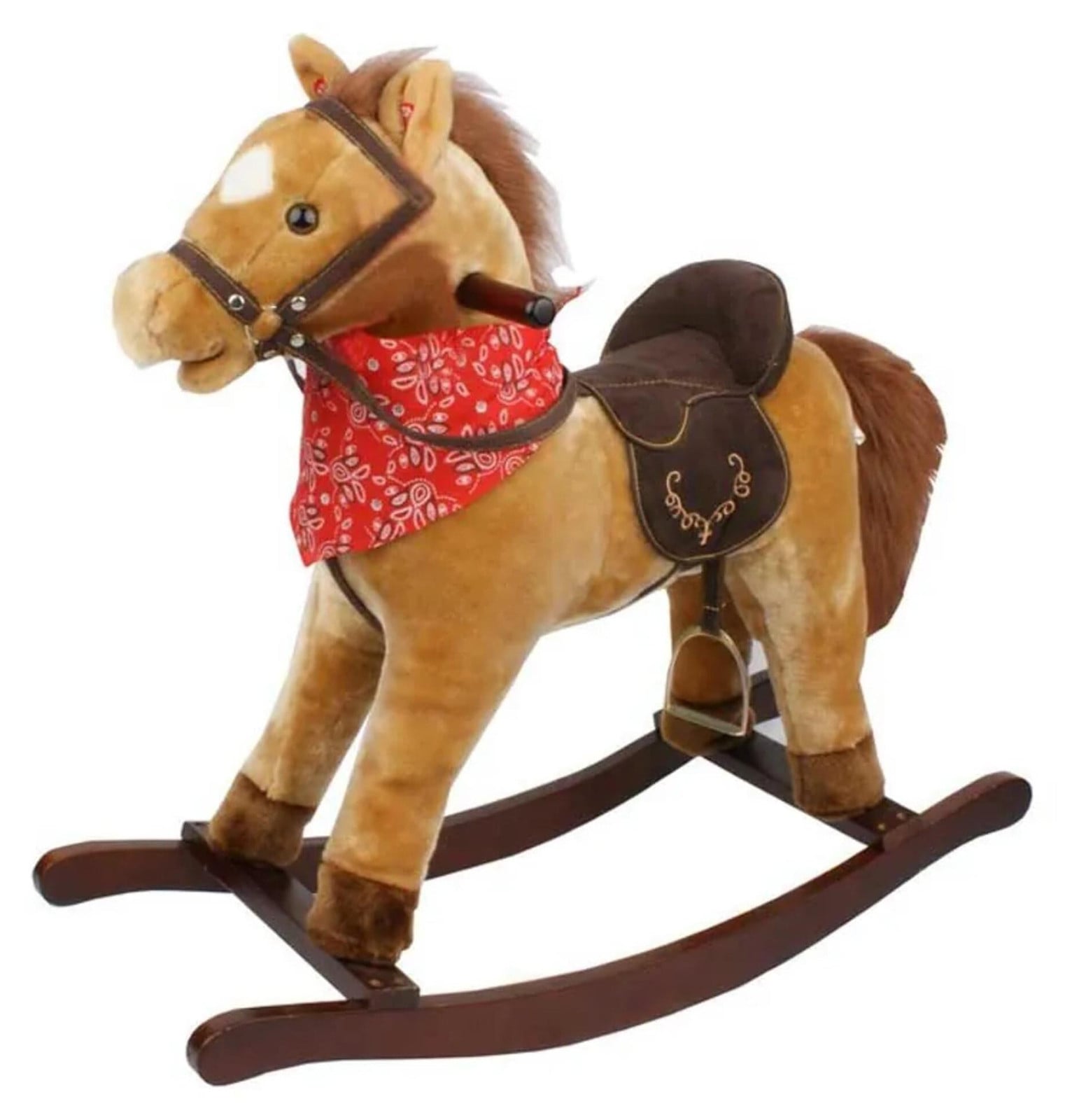 Bayer Chic 2000 Houten schommelpaard Cowboy-stijl bruin