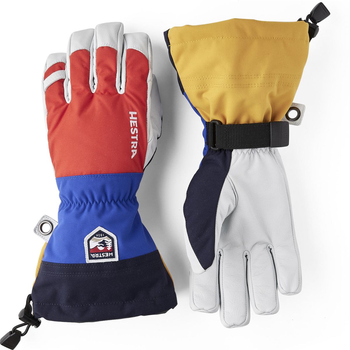 Hestra Army Leather Heli Ski - 5 Finger light red multi (558) 7 30570-558-7