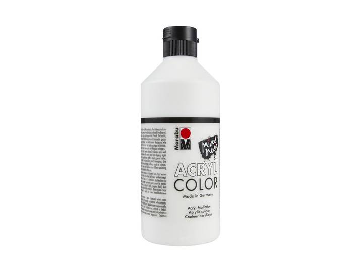 Marabu Acrylfarbe Weiss 500 ml