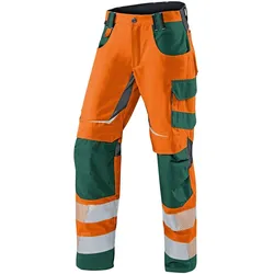 Kübler, Arbeitshose, Sommerhose REFLECTIQ PSA 2 warnorange/moosgrün Form 2407 Grösse 23 (23)