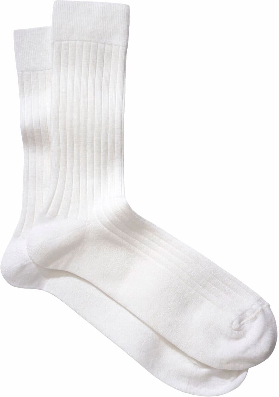 Mey & Edlich Geschäftige Ripp-Socke Weiß 43-46