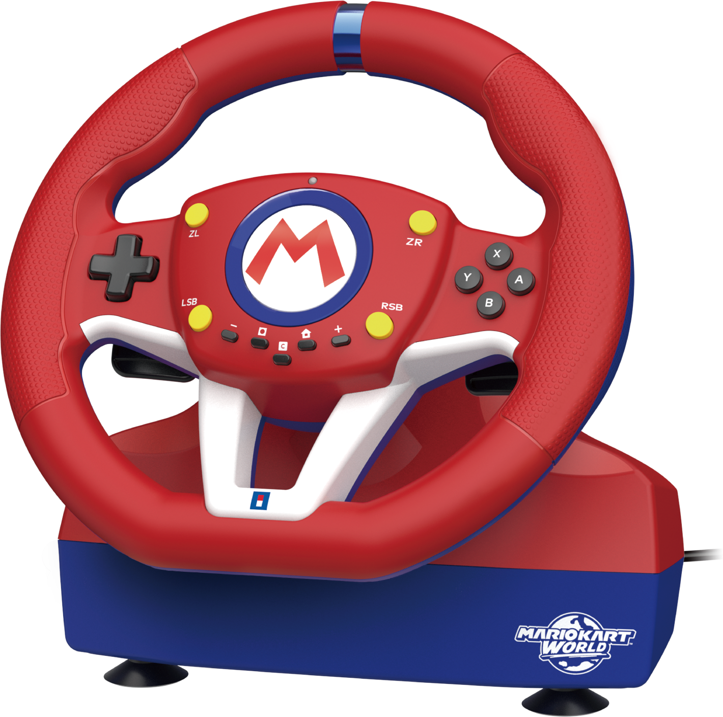 HORI Mario Kart Racing Wheel Pro Mini for Nintendo Switch 2 - Compact Wired Steering Wheel with Two-Pedal Unit - Nintendo Switch Compatible