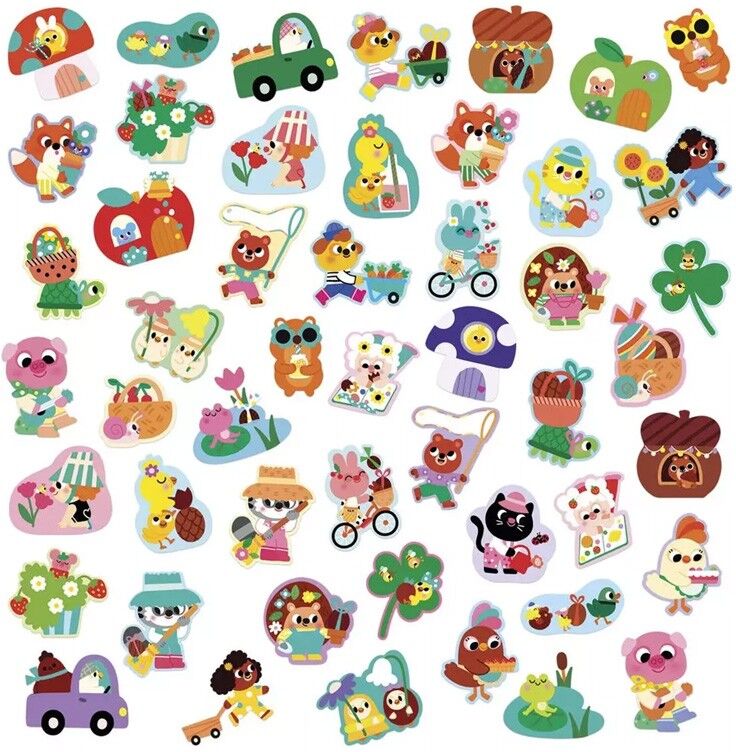 50 Grandes Gommettes Printemps - Janod